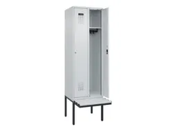 locker met bank,HxBxD 2120x600x815mm,2vak,vak B 300mm,cilinderslot