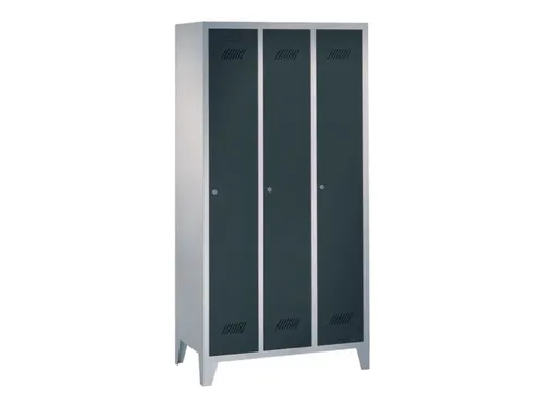 locker,HxBxD 1850x900x500mm,3vak,vak B 300mm,RAL7035,front RAL7016