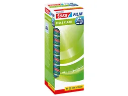 Plakband Tesa 57074 eco&clear 19mmx33m 8 rollen
