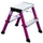 verrijdbaar vouwtrapje,aluminium,paars,bordes HxD 0,45x200m,2x2treden