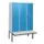 locker met bank,HxBxD 1950x1200x815mm,3vak,vak B 400mm,draaigrendel