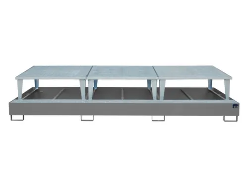 opvangbak,v. 3xIBC,opvangvol. 1000l,HxBxD 780x3850x1460mm