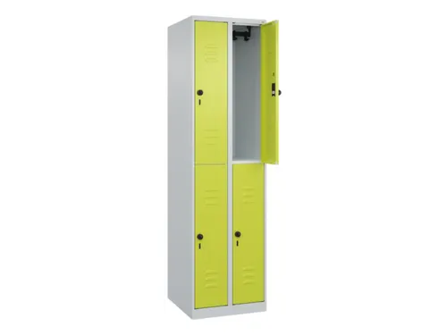 dubbeldekse locker,HxBxD 1850x500x500mm,2x2vak.,vak B 250mm