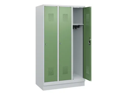schoollocker,HxBxD 1630x900x500mm,3vak,vak B 300mm,cil.-slot,sokkel