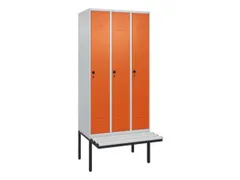 locker voor scheiding van kleding,HxBxD 2120x900x815mm,3vak