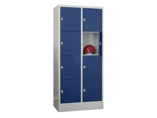 lockerkast,HxBxD 1850x800x500mm,2x4vakken,RAL7035,front RAL5010 - 2