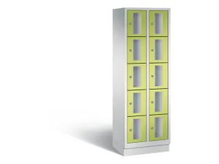 Lockerkast 1800x610x500mm 2x5 vakken Cilinderslot, Sokkel, RDS1108060 - 2