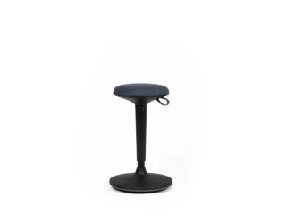 Zit-/Stahulp,Kantelbaar,Ronde Zitting,Zitting Stof Donkerblauw - 1