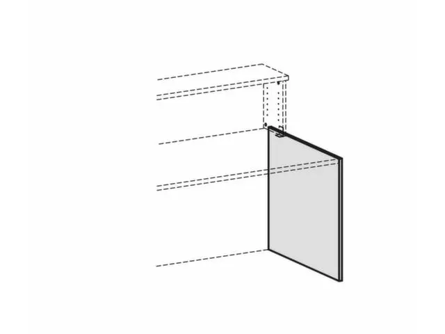 zijpaneel,v. balie,D 800mm,hout,beuken