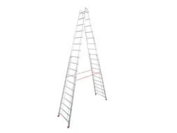 Bokladder Dubbelzijdig Aluminium 5.20m 2x18sporten Alu Scharnieren