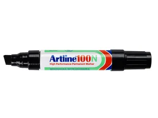 Viltstift Artline 100 schuin 7.5-12mm zwart - 1