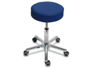Draaikruk Wielen Kunstleer Skyblauw 460-590mm Alu Voetkruis Gasveer - 1