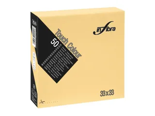 Servet Infibra I-0330 33x33cm 1/4 vouw 2-Laags Creme 900 stuks - 1