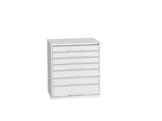 ladekast HxBxD 900x800x550mm 7laden romp RAL7035 front RAL7035 - 1