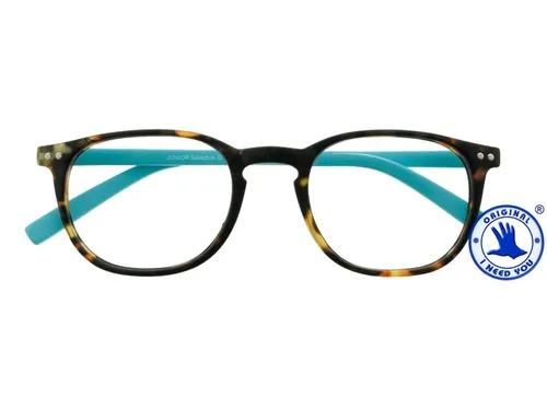 Leesbril I Need You +1.00 dpt Junior Selection bruin-turquoise