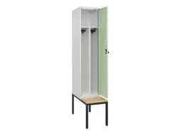 locker met bank,voor scheiding van kleding,HxBxD 2120x400x815mm,1vak