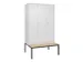 locker voor scheiding van kleding,HxBxD 2120x1200x815mm,3vak