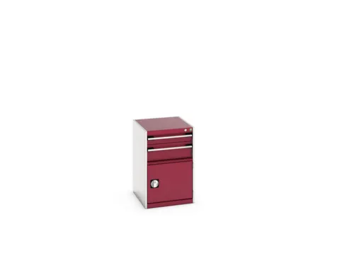 ladekast HxBxD 800x525x650mm 2laden RAL7035 front RAL3004