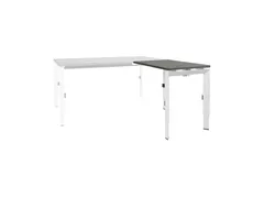 Bureau Linesto N3 aanbouwtafel 80x60cm logan eiken 25mm wit