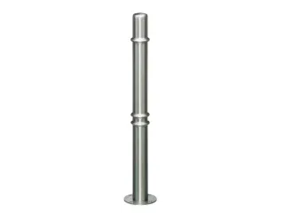 Afzetpaal Rvs Ø76mm Met Bodemplaat Schuifmontage - 2