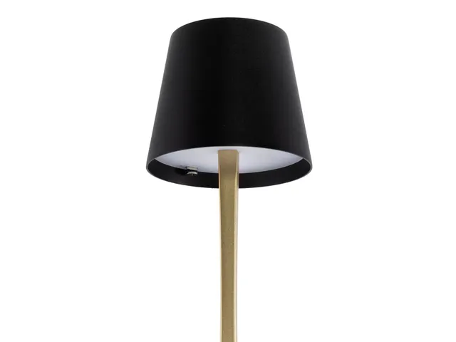 Lampe de table Securit Roma LED rechargeable dimmable noir-or