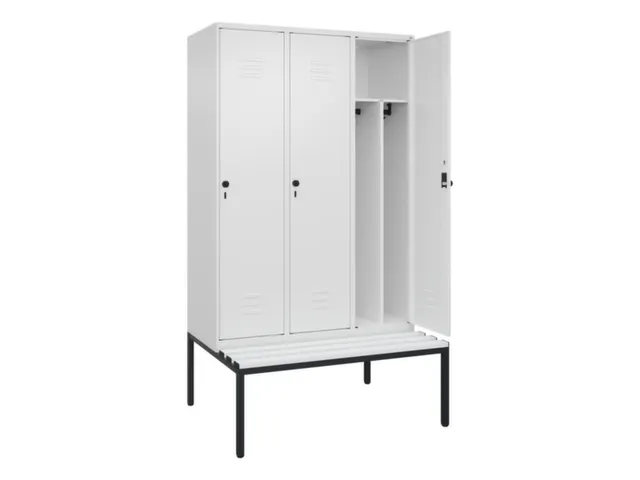 locker voor scheiding van kleding,HxBxD 2120x1200x815mm,3vak