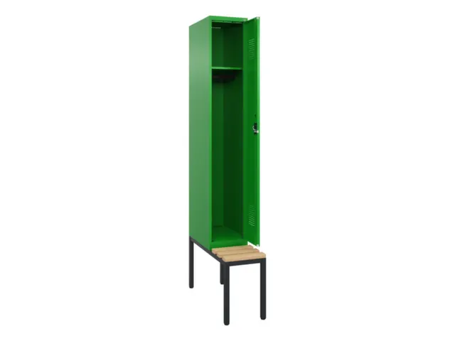 locker met bank,HxBxD 2120x300x815mm,1vak,vak B 300mm,cilinderslot