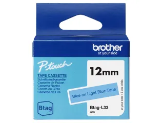 Brother BTAG-L33 labelprinter tape Blauw op lichtblauw - 1