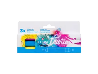 Duotip marker Ecoline primair set 3 kleuren - 5