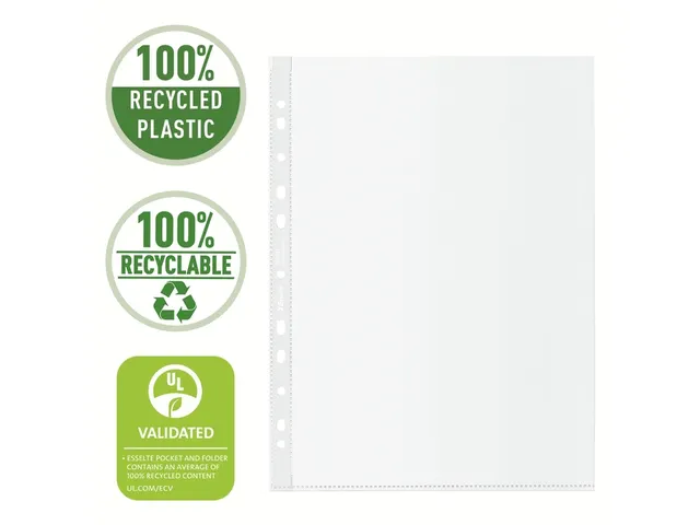 Pochette Esselte Recycle PP A4 100mu 11 trous 50 pièces