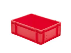 Euronorm-stapelbak 13l 145x400x300mm Wanden/bodem Gesloten Rood
