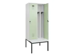 locker met bank,voor scheiding van kleding,HxBxD 2120x800x815mm,2vak