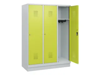 schoollocker,HxBxD 1630x1200x500mm,3vak,vak B 400mm,cil.-slot,sokkel - 1
