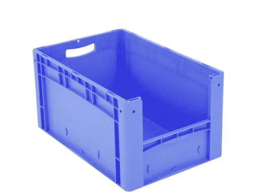 Euronorm Stapelkrat M. Grijpopening Pp 320x600x400mm Blauw