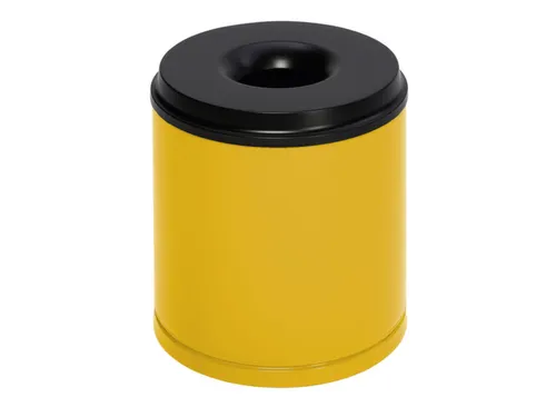 prullenmand zelfblussend 30 liter HxØ 390x375mm kop zwart geel