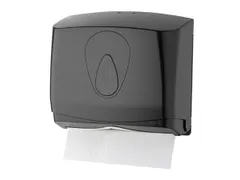 PlastiQline Handdoekdispenser mini kunststof zwart ABS wandmontage