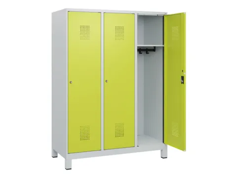 schoollocker,HxBxD 1630x1200x500mm,3vak,vak B 400mm,cil.-slot,voeten