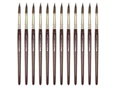 Ronde penseel Kangaro #12 kort gelakt hout doos a 12 stuks