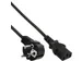 Kabel inLine STROOM C13 recht - CEE7/7 haaks 1,8 meter zwart
