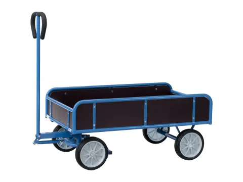 Handtrekwagen 4122V 400kg 945x545mm 4 Wanden Massief Rubber