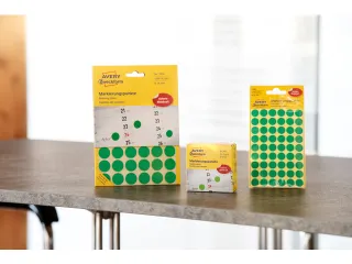 Etiket Zweckform 8mm rond blister 4 vel a 104 et. groen Non-permanent - 5