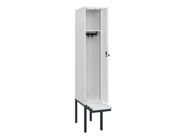 locker met bank,HxBxD 1950x300x815mm,1vak,vak B 300mm,draaigrendel