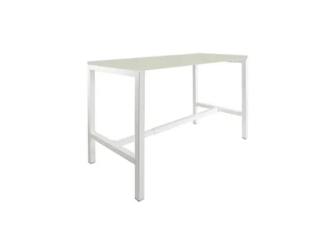 Domino Basic statafel 140x80cm 110cm Grijs 25mm Wit