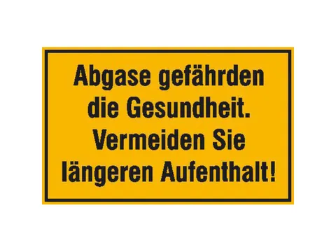 aanwijzingsbord,Uitlaatgassen zijn gevaarlijk voor de gezondheid.