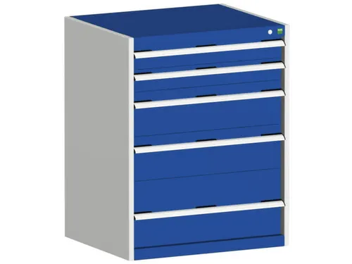 ladekast 1000x800x650mm 5laden zware lasten RAL7035 front RAL5010