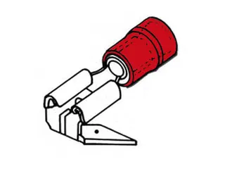 Kabelschoen "Piggy Back" 6.4mm Rood - 1