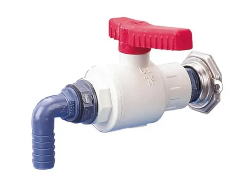 kogelvatkraan,schroefdraad 1 inch binnen,PP