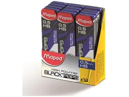 Black'peps potloodstiften, 0,5 mm, HB, 12 stuks