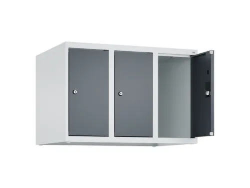 opzetkast,v. locker,3vak.,vak B 250mm,HxBxD 500x750x500mm,vleugeldeur