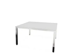 vergadertafel,HxBxD 740x1400x1400mm,hoekig,MP-lichtgrijs